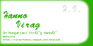 hanno virag business card